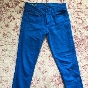J. Crew royal blue toothpick jeans
